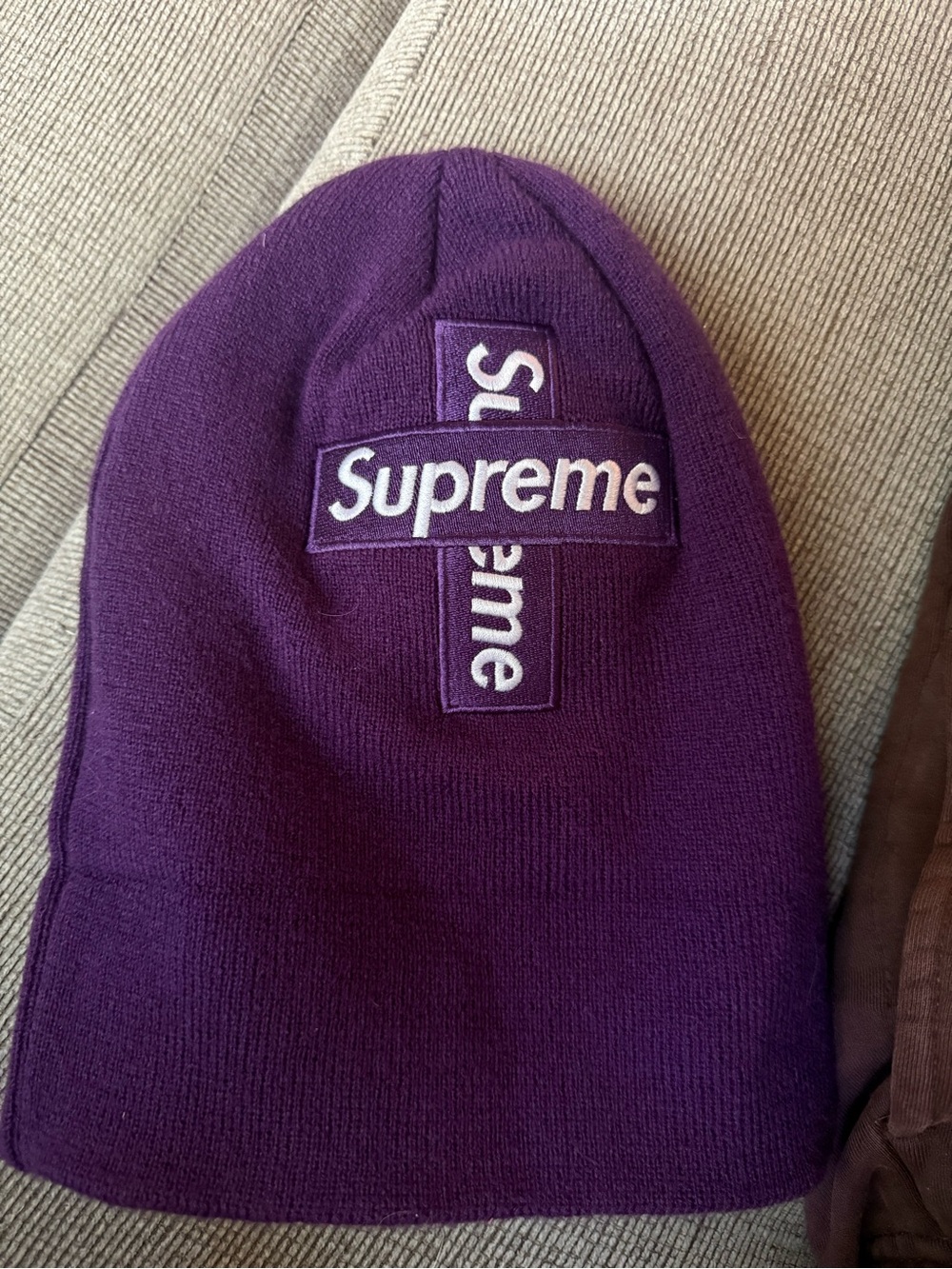 Supreme Cross Beanie Purple
